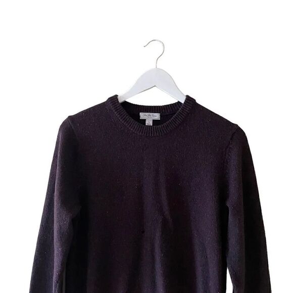 Saks Fifth Avenue Wool Blend Puple Crewneck Cozy Mens Sweater SZ S - Picture 3 of 12